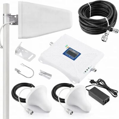 JS Wzmacniacz Sygnału Gsm Lte 4g 3g Repeater Booster Antena Zestaw 3 Anteny JS Wzmacniacz Sygnału Gsm Lte 4g 3g Repeater Booster Antena Zestaw 3 Anteny