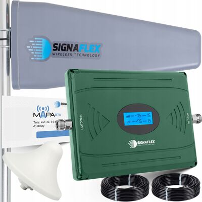 Inny producent Zestaw Wzmacniacz Sygnału Telefonu Gsm Internetu Hspa 4g Lte + Anteny 10m Repeater Komórkowy Do Poprawy Zasięgu Sieci Mobilnej, Uplink 65 Db Inny producent Zestaw Wzmacniacz Sygnału Telefonu Gsm Internetu Hspa 4g Lte + Anteny 10m Repeater Komórkowy Do Poprawy Zasięgu Sieci Mobilnej, Uplink 65 Db