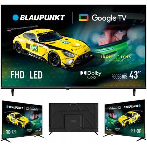 Telewizor 43' Smart TV LED Blaupunkt Google TV FullHD Android TV BEZRAMKOWY Telewizor 43' Smart TV LED Blaupunkt Google TV FullHD Android TV BEZRAMKOWY