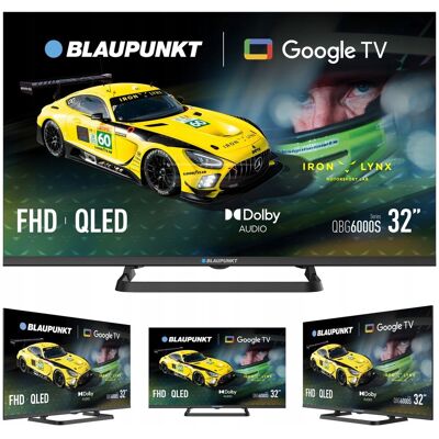 Telewizor 32' Smart TV QLED Blaupunkt Google TV FullHD Bluetooth BEZRAMKOWY Telewizor 32' Smart TV QLED Blaupunkt Google TV FullHD Bluetooth BEZRAMKOWY
