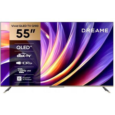 Inny producent Telewizor Dreame 55Q100 55” QLED 4K UHD 120Hz Google TV HDR10 Doby Atmos Inny producent Telewizor Dreame 55Q100 55” QLED 4K UHD 120Hz Google TV HDR10 Doby Atmos