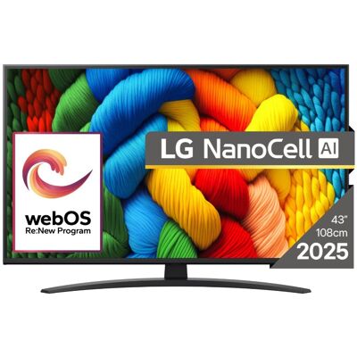 Telewizor LG 43NANO81A3A 43' Smart TV UHD webOS 25 Telewizor LG 43NANO81A3A 43' Smart TV UHD webOS 25