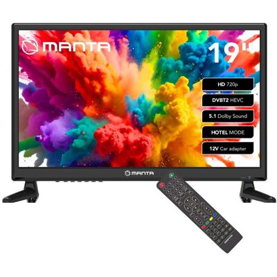 Telewizor Manta MATV001LHN19 19' HD hotel biwak kamper 12V DVB-T2 LED Telewizor Manta MATV001LHN19 19' HD hotel biwak kamper 12V DVB-T2 LED