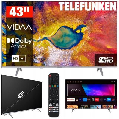 Telewizor Smart TV LED 43' TELEFUNKEN D43U875M8CW DVBT2 4K HDR10 BEZRAMKOWY Telewizor Smart TV LED 43' TELEFUNKEN D43U875M8CW DVBT2 4K HDR10 BEZRAMKOWY