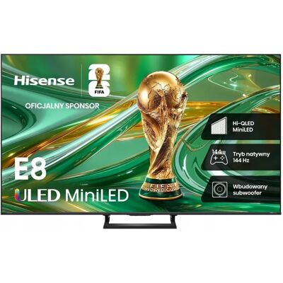 Telewizor Hisense 55e8s 55” Miniled 4k Uhd 144hz Vidaa Telewizor Hisense 55e8s 55” Miniled 4k Uhd 144hz Vidaa