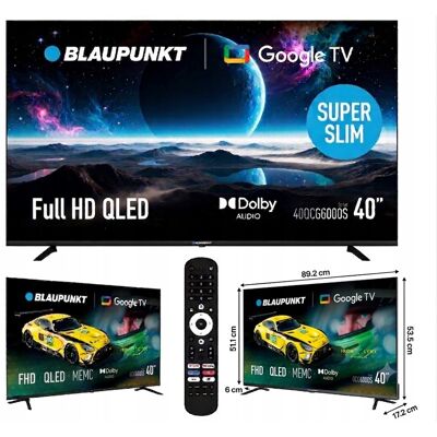 Blaupunkt 40qcg6000s 40' Fhd Qled Google Tv Smart Tv Hdr10 Memc Dolby Audio Blaupunkt 40qcg6000s 40' Fhd Qled Google Tv Smart Tv Hdr10 Memc Dolby Audio