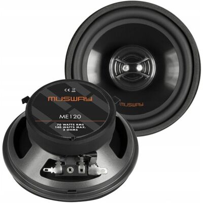 Inny producent Musway ME120 - głośniki dwudrożne 120 mm moc RMS 70 Wat impedancja 3 Ohm Inny producent Musway ME120 - głośniki dwudrożne 120 mm moc RMS 70 Wat impedancja 3 Ohm