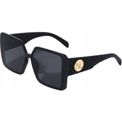 Okulary Przeciwsłoneczne Nicole Lee Pikowane Zauszniki Czarne Eleganckie Okulary Przeciwsłoneczne Nicole Lee Pikowane Zauszniki Czarne Eleganckie