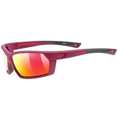Uvex Okulary przeciwsłoneczne, Sportstyle 225 pola Red Grey Mat 3530 2020, czerwony Uvex Okulary przeciwsłoneczne, Sportstyle 225 pola Red Grey Mat 3530 2020, czerwony