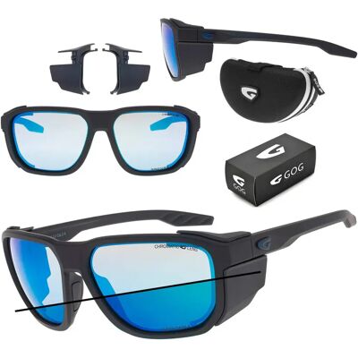 Górskie Okulary Z Osłonkami Przeciwsłoneczne Fotochromowe Gog E460-2c W Kat.2-4 Czarny/niebieski Górskie Okulary Z Osłonkami Przeciwsłoneczne Fotochromowe Gog E460-2c W Kat.2-4 Czarny/niebieski