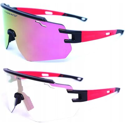 Lucky Okulary Fotochromowe Lustrzane Do Biegania Rowerowe Sportowe Przeciwsłoneczne Kolarskie Red Fotochrom Purple Pink Lucky Okulary Fotochromowe Lustrzane Do Biegania Rowerowe Sportowe Przeciwsłoneczne Kolarskie Red Fotochrom Purple Pink