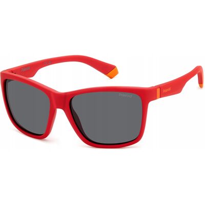 Okulary przeciwsłoneczne dziecięce Polaroid PLD 8057/S matte red/grey OS Okulary przeciwsłoneczne dziecięce Polaroid PLD 8057/S matte red/grey OS