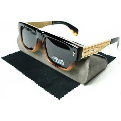 Okulary Przeciwsłoneczne Lucky Polaryzacyjne Czarno Złote Brązowe Męskie Damskie Empyrean Brown Black Gold Filtr Uv400 Duże Klasyczne Luksusowe Okulary Przeciwsłoneczne Lucky Polaryzacyjne Czarno Złote Brązowe Męskie Damskie Empyrean Brown Black Gold Filtr Uv400 Duże Klasyczne Luksusowe
