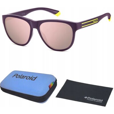 Okulary przeciwsłoneczne Polaroid PLD 2156/S violet/rose gold multilayer OS Okulary przeciwsłoneczne Polaroid PLD 2156/S violet/rose gold multilayer OS