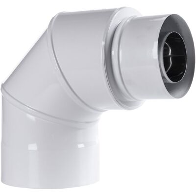 SPIROFLEX 80/125-60/100 Turbo Kolano Dwuścienne 90 Redukcyjne Białe (S) SPIROFLEX 80/125-60/100 Turbo Kolano Dwuścienne 90 Redukcyjne Białe (S)
