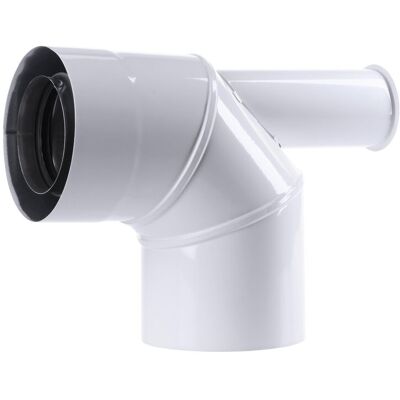 SPIROFLEX 80/125 turbo (nv) kolano dwuścienne białe 90 z podstawką SPIROFLEX 80/125 turbo (nv) kolano dwuścienne białe 90 z podstawką