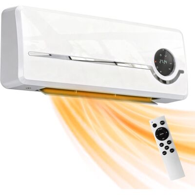 Ceramiczny grzejnik ścienny HOMCOM 2000 W z wentylatorem, pilotem, 2 trybami ogrzewania, wyświetlaczem LED, 24-godzinnym timerem, do salonu, sypialn.. Ceramiczny grzejnik ścienny HOMCOM 2000 W z wentylatorem, pilotem, 2 trybami ogrzewania, wyświetlaczem LED, 24-godzinnym timerem, do salonu, sypialn..