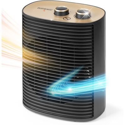 Duronic HV32 BK Termowentylator farelka elektryczna mini grzejnik elektryczny z termostatem przenośny 2 tryby grzania nagrzewnica kolor czarny Duronic HV32 BK Termowentylator farelka elektryczna mini grzejnik elektryczny z termostatem przenośny 2 tryby grzania nagrzewnica kolor czarny