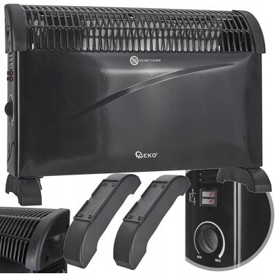 Geko Grzejnik Konwektorowy 2000W Elektryczny 3 Poziomy Mocny Czarny G80437 Geko Grzejnik Konwektorowy 2000W Elektryczny 3 Poziomy Mocny Czarny G80437