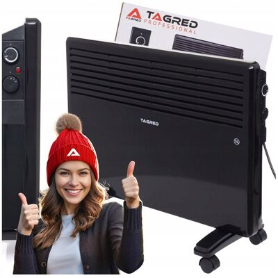 inna (Inny) Grzejnik Elektryczny Aluminiowy Konwektorowy Mocny 1500W Ścienny +Kółka 2W1 inna (Inny) Grzejnik Elektryczny Aluminiowy Konwektorowy Mocny 1500W Ścienny +Kółka 2W1