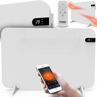 Grzejnik elektryczny na podczerwień Cronos WFH-450TW6 White Promiennik IR 450W WiFi Nóżki Grzejnik elektryczny na podczerwień Cronos WFH-450TW6 White Promiennik IR 450W WiFi Nóżki