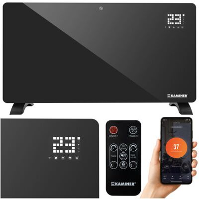 Iso Trade Grzejnik Elektryczny Szklany KAMINER 2500W X-SHAPE Aplikacja WiFi + Pilot Iso Trade Grzejnik Elektryczny Szklany KAMINER 2500W X-SHAPE Aplikacja WiFi + Pilot