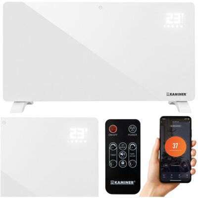 Iso Trade Grzejnik Elektryczny Szklany KAMINER X-SHAPE 2500W Aplikacja WiFi + Pilot Iso Trade Grzejnik Elektryczny Szklany KAMINER X-SHAPE 2500W Aplikacja WiFi + Pilot