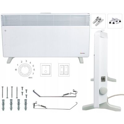 Warmtec Grzejnik Konwektorowy EWX-2500W Termostat Nóżki Grzałka Grzebieniowa 230V Warmtec Grzejnik Konwektorowy EWX-2500W Termostat Nóżki Grzałka Grzebieniowa 230V
