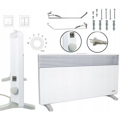 Warmtec Grzejnik Konwektorowy Z Termostatem Nóżki Grzałka Naścienny 230V EWX-2000W Warmtec Grzejnik Konwektorowy Z Termostatem Nóżki Grzałka Naścienny 230V EWX-2000W