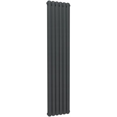 Durasan Grzejnik łazienkowy dekoracyjny pionowy Duraterm Retro 180x38 cm, czarny Durasan Grzejnik łazienkowy dekoracyjny pionowy Duraterm Retro 180x38 cm, czarny