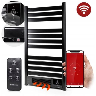 GRZEJNIK ŁAZIENKOWY Drabinkowy Termofol moc 2000W nagrzewnica Czarny WIFII GRZEJNIK ŁAZIENKOWY Drabinkowy Termofol moc 2000W nagrzewnica Czarny WIFII