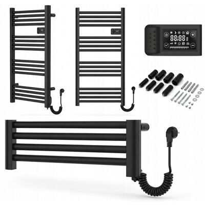 Inny producent GRZEJNIK ŁAZIENKOWY ELEKTRYCZNY 500W TIMER OVO 16L drabinka CZARNY 96x54cm Inny producent GRZEJNIK ŁAZIENKOWY ELEKTRYCZNY 500W TIMER OVO 16L drabinka CZARNY 96x54cm