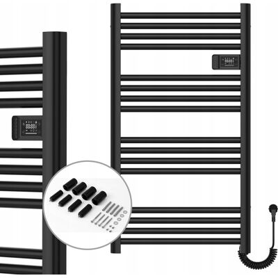 Inny producent GRZEJNIK ŁAZIENKOWY ELEKTRYCZNY 500W VELAIR OVO 16R drabinka CZARNY 96x54cm Inny producent GRZEJNIK ŁAZIENKOWY ELEKTRYCZNY 500W VELAIR OVO 16R drabinka CZARNY 96x54cm
