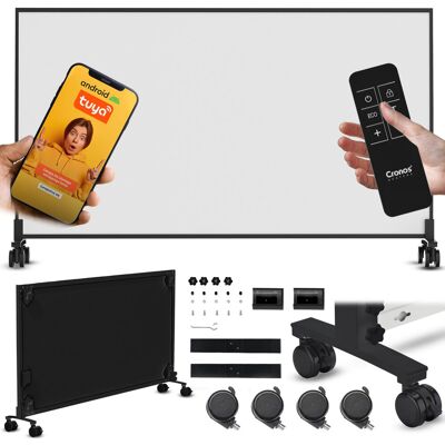 Grzejnik na podczerwień Cronos Carbon 1000W Black Elektryczny Panel grzewczy P1000TWP Grzejnik na podczerwień Cronos Carbon 1000W Black Elektryczny Panel grzewczy P1000TWP