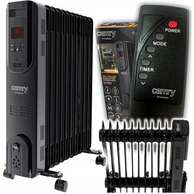 Grzejnik Olejowy Czarny Led Z Pilotem (11 Żeberek) 2500w Camry Cr 7813 Grzejnik Olejowy Czarny Led Z Pilotem (11 Żeberek) 2500w Camry Cr 7813