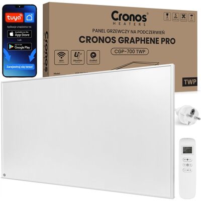 CRONOS GRZEJNIK PODCZERWIEŃ GRAFEN TERMOSTAT WiFi 700W CRONOS GRZEJNIK PODCZERWIEŃ GRAFEN TERMOSTAT WiFi 700W