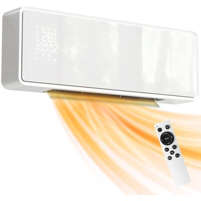 Grzejnik ścienny HOMCOM 2000 W z 2 poziomami mocy, 3 trybami pracy, wyświetlaczem LED, termostatem, timerem, pilotem, oscylacją, wykrywaniem okna i .. Grzejnik ścienny HOMCOM 2000 W z 2 poziomami mocy, 3 trybami pracy, wyświetlaczem LED, termostatem, timerem, pilotem, oscylacją, wykrywaniem okna i ..