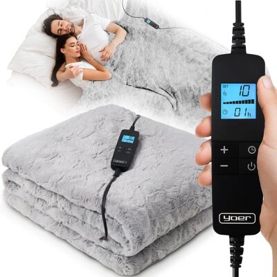 Koc elektryczny DUŻY 180x160 Mata grzewcza Yoer pilot LCD gruby 160W +Timer Koc elektryczny DUŻY 180x160 Mata grzewcza Yoer pilot LCD gruby 160W +Timer