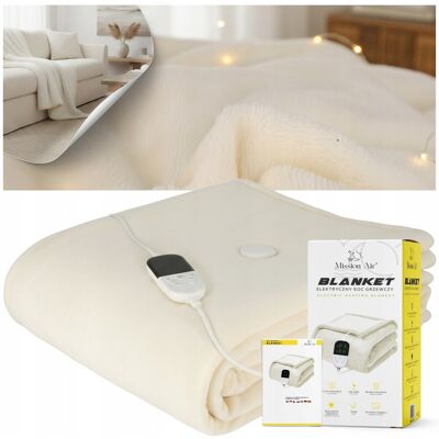 Koc elektryczny Mission Air Blanket Creamy 150×180 cm 120W, 6 poziomów, timer, pranie Koc elektryczny Mission Air Blanket Creamy 150×180 cm 120W, 6 poziomów, timer, pranie