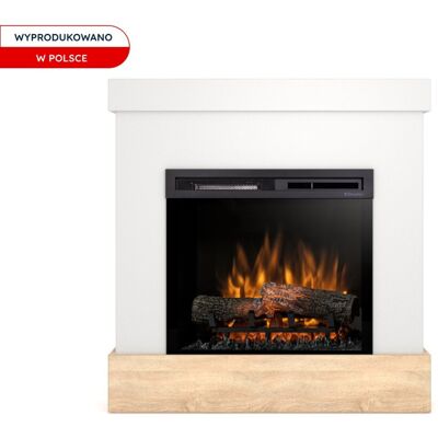 Kominek elektryczny 1400W 23' XHD LED Biały, Dąb Sonoma Diro Warmtec Kominek elektryczny 1400W 23' XHD LED Biały, Dąb Sonoma Diro Warmtec