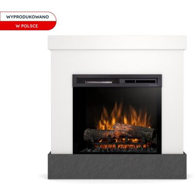 Kominek elektryczny 1400W 23' XHD LED Biały, Łupek Scivaro Diro Warmtec Kominek elektryczny 1400W 23' XHD LED Biały, Łupek Scivaro Diro Warmtec