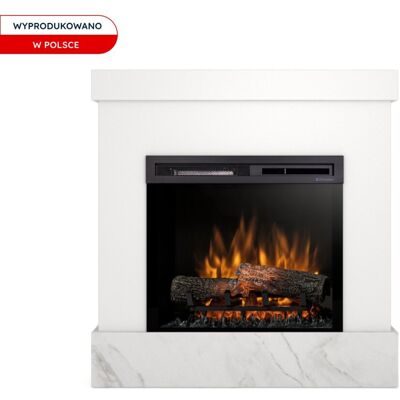 Kominek elektryczny 1400W 23' XHD LED Biały, Marmur Crystal Diro Warmtec Kominek elektryczny 1400W 23' XHD LED Biały, Marmur Crystal Diro Warmtec