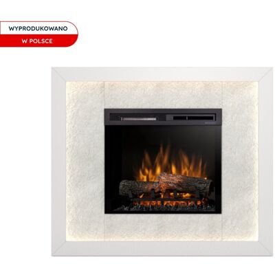 Kominek elektryczny 1400W 23' XHD, listwa LED Biały Mat, Crystal White Litos Warmtec Kominek elektryczny 1400W 23' XHD, listwa LED Biały Mat, Crystal White Litos Warmtec