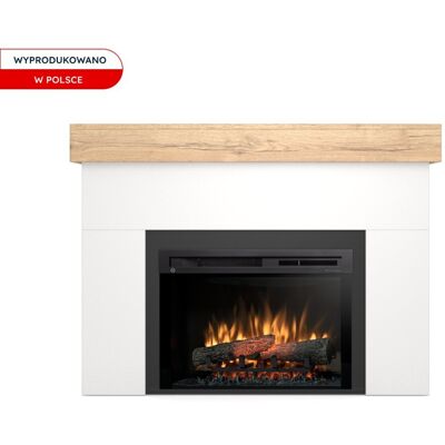 Kominek elektryczny 1400W 26' XHD Biały Mat, Jasny Dąb, Aven Warmtec Kominek elektryczny 1400W 26' XHD Biały Mat, Jasny Dąb, Aven Warmtec