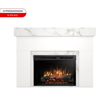 Kominek elektryczny 1400W 26' XHD Biały Mat, Marmur Crystal, Aven Warmtec Kominek elektryczny 1400W 26' XHD Biały Mat, Marmur Crystal, Aven Warmtec