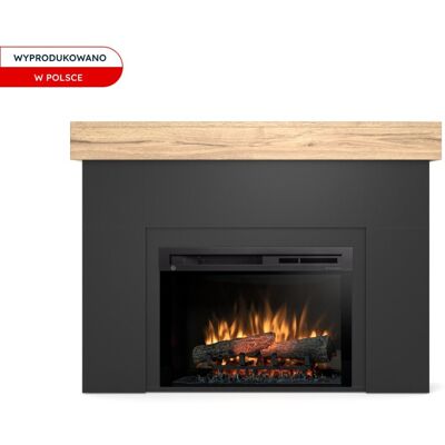 Kominek elektryczny 1400W 26' XHD Czarny Mat, Jasny Dąb, Aven Warmtec Kominek elektryczny 1400W 26' XHD Czarny Mat, Jasny Dąb, Aven Warmtec