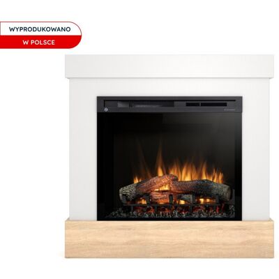 Kominek elektryczny 1400W 28' XHD LED Biały, Dąb Sonoma Diro Warmtec Kominek elektryczny 1400W 28' XHD LED Biały, Dąb Sonoma Diro Warmtec