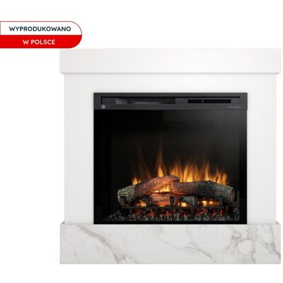 Kominek elektryczny 1400W 28' XHD LED Biały, Marmur Crystal Diro Warmtec Kominek elektryczny 1400W 28' XHD LED Biały, Marmur Crystal Diro Warmtec