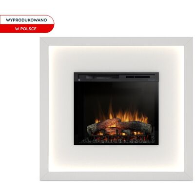 Kominek elektryczny 1400W 28' XHD, listwa LED Biały Mat, Litos Warmtec Kominek elektryczny 1400W 28' XHD, listwa LED Biały Mat, Litos Warmtec