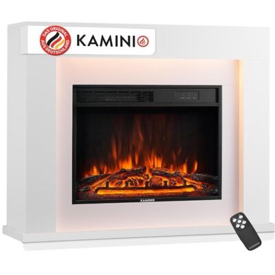 Inny producent Kominek elektryczny 1800W LED 3D biały wolnostojący Inny producent Kominek elektryczny 1800W LED 3D biały wolnostojący